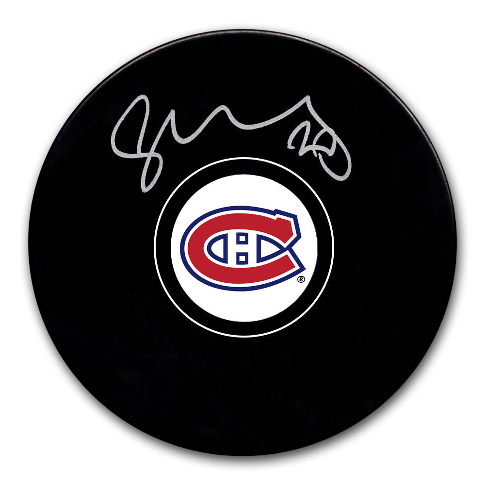 Juraj Slafkovsky Autographed Montreal Canadiens Hockey Puck
