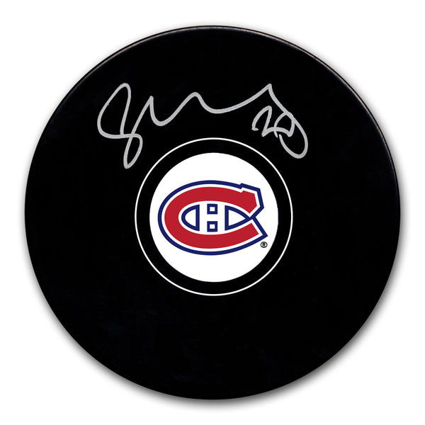 Juraj Slafkovsky Autographed Montreal Canadiens Hockey Puck