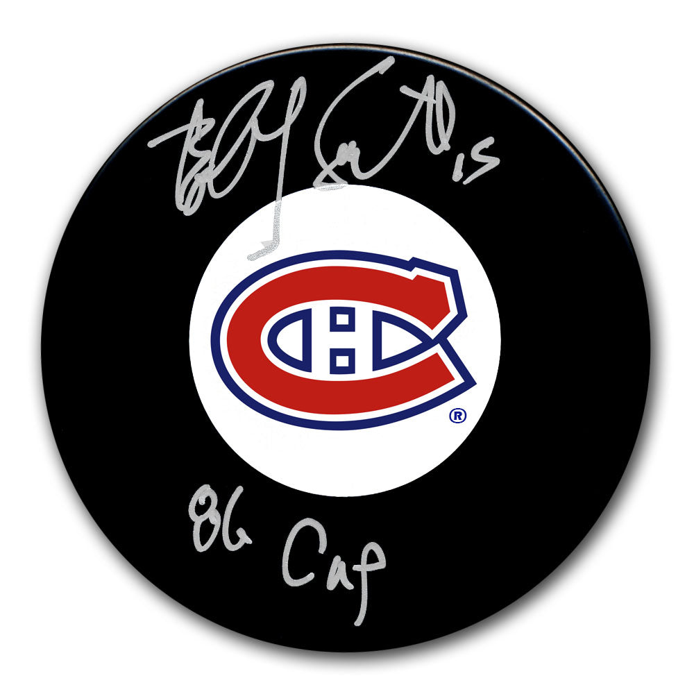 Bobby Smith Montreal Canadiens 1986 Cup Autographed Puck