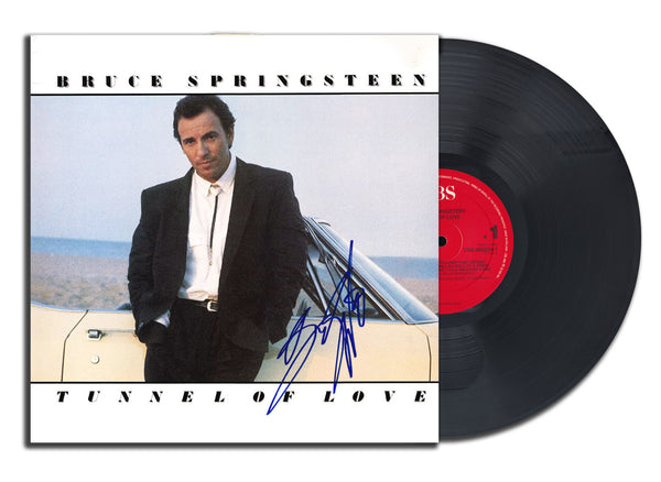 Bruce Springsteen a signé TUNNEL OF LOVE Album vinyle autographié LP APECA COA