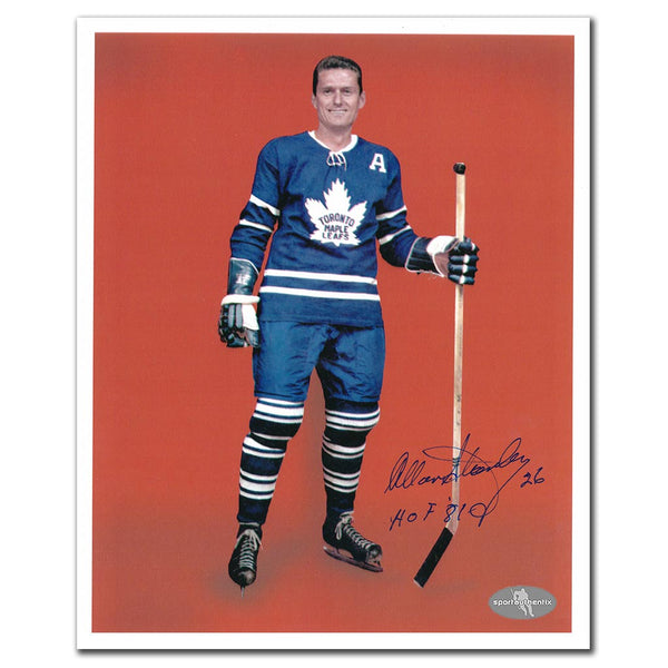 Allan Stanley Autographed Toronto Maple Leafs 8x10 Photo - HOF 1981