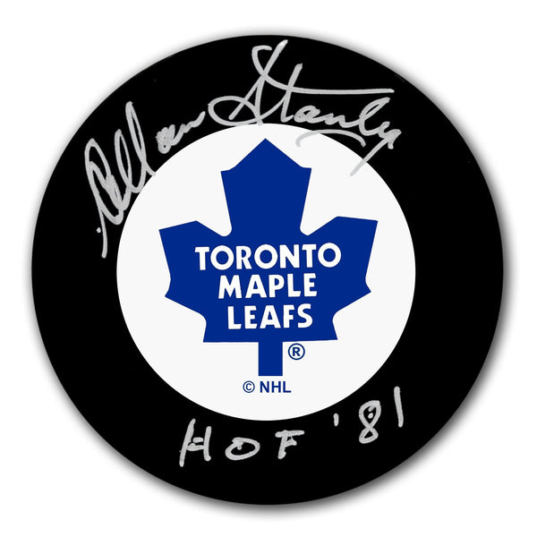 Authentic Allan Stanley Toronto Maple Leafs HOF Autographed Puck - SportAuthentix