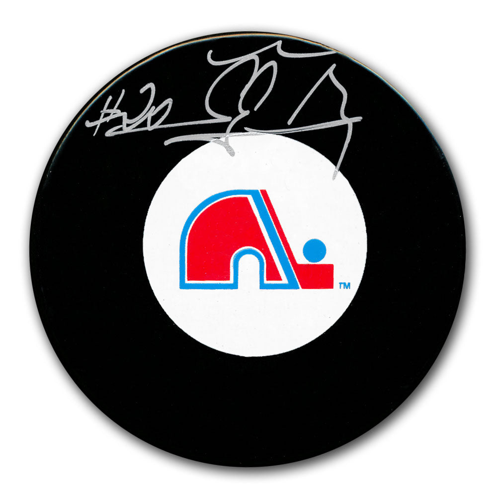Rondelle autographiée rétro des Nordiques de Québec d'Anton Stastny