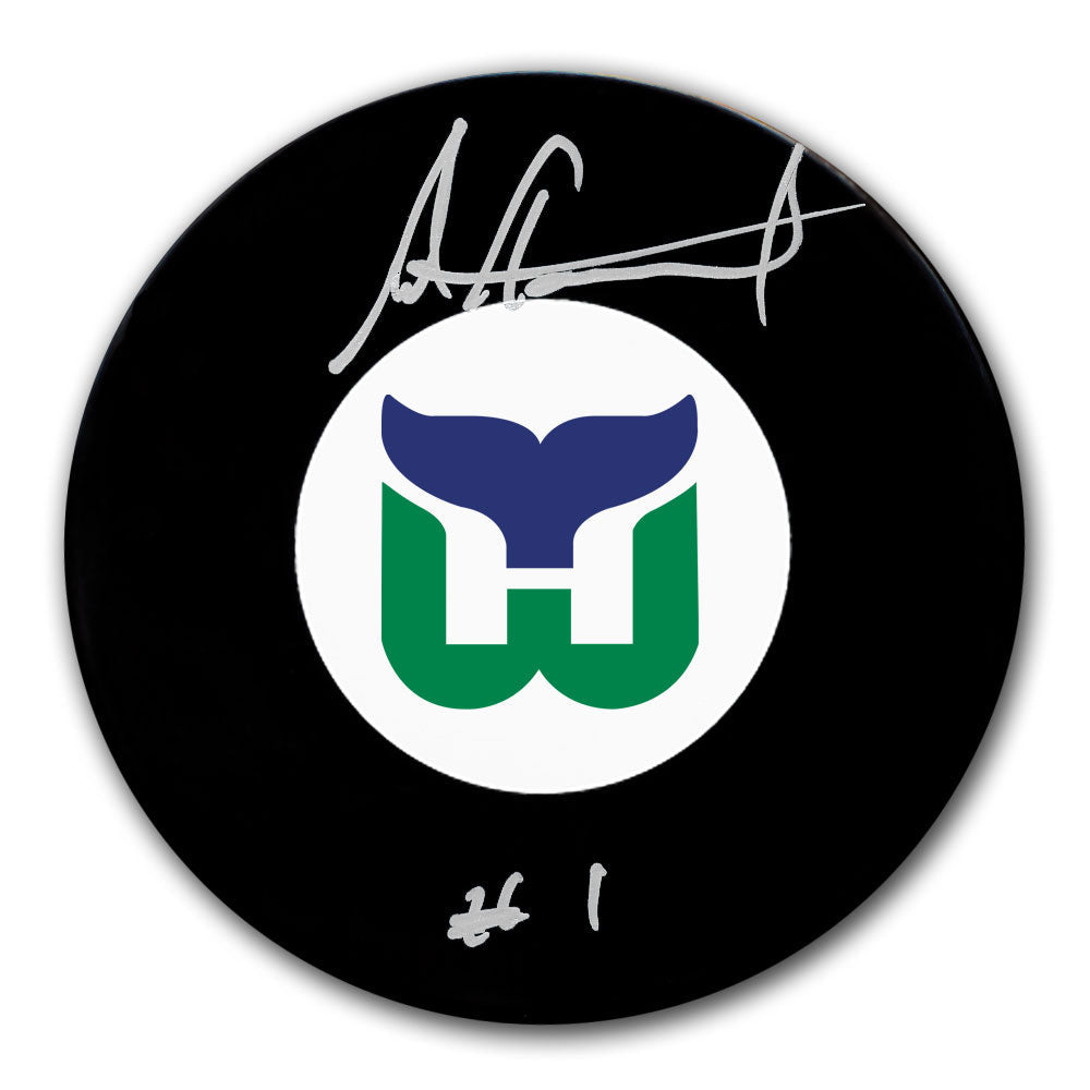 Ed Staniowski Hartford Whalers Autographed Puck