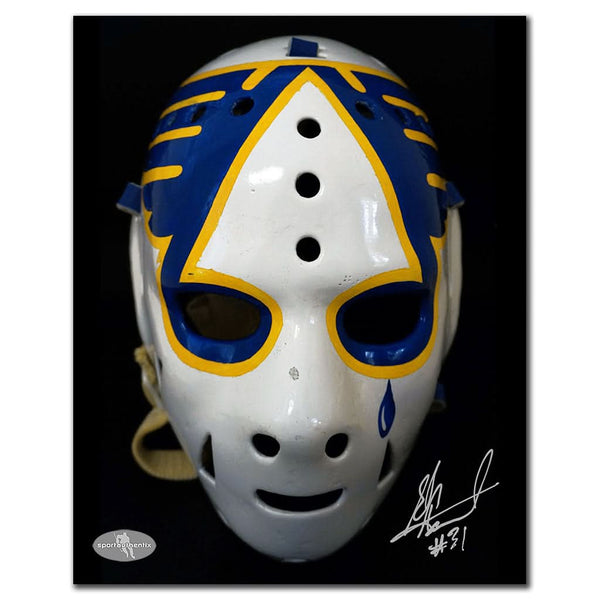 Authentic Ed Staniowski St. Louis Blues MASK Autographed 8x10 - SportAuthentix