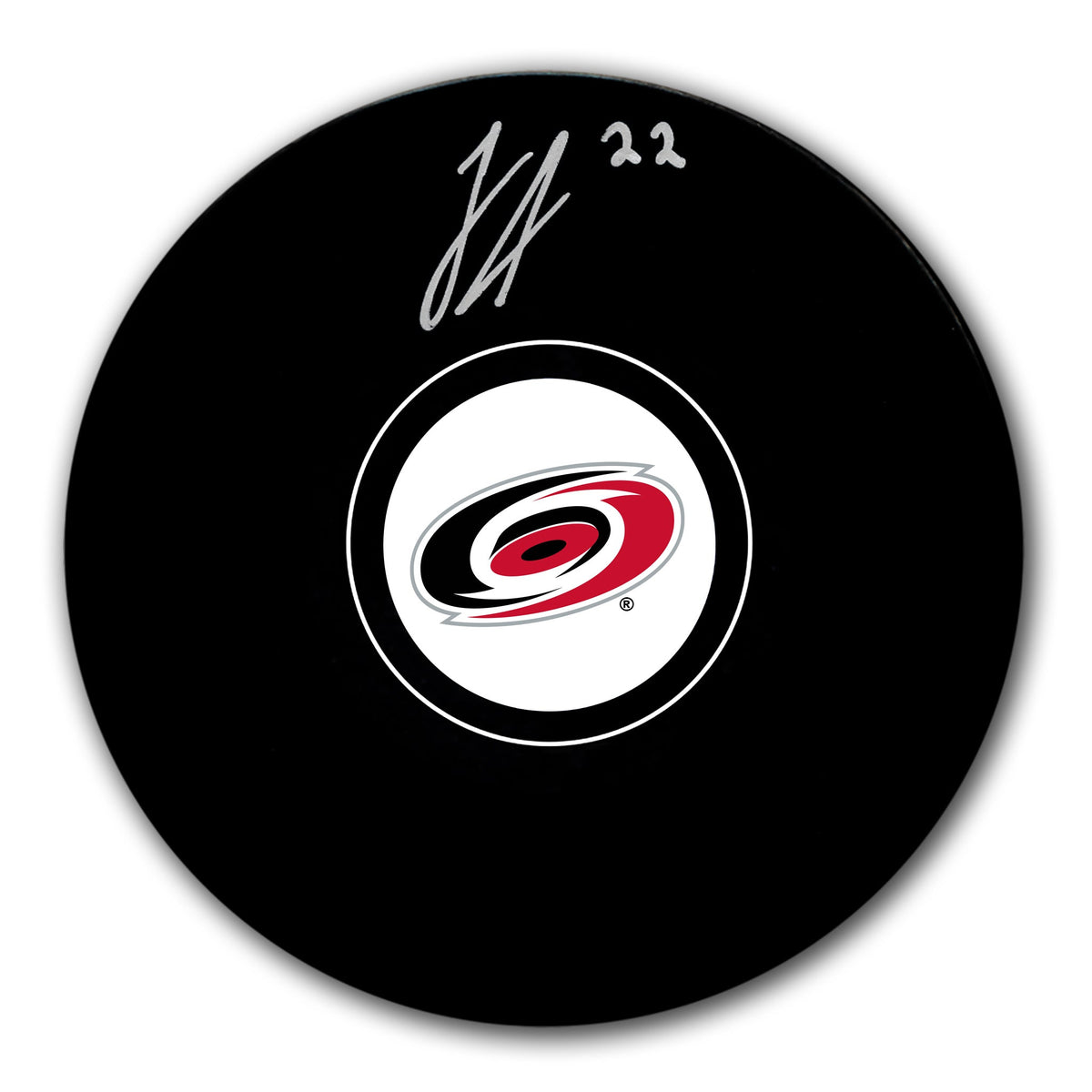 Logan Stankoven Carolina Hurricanes Autographed Puck - Sport Authentix Inc