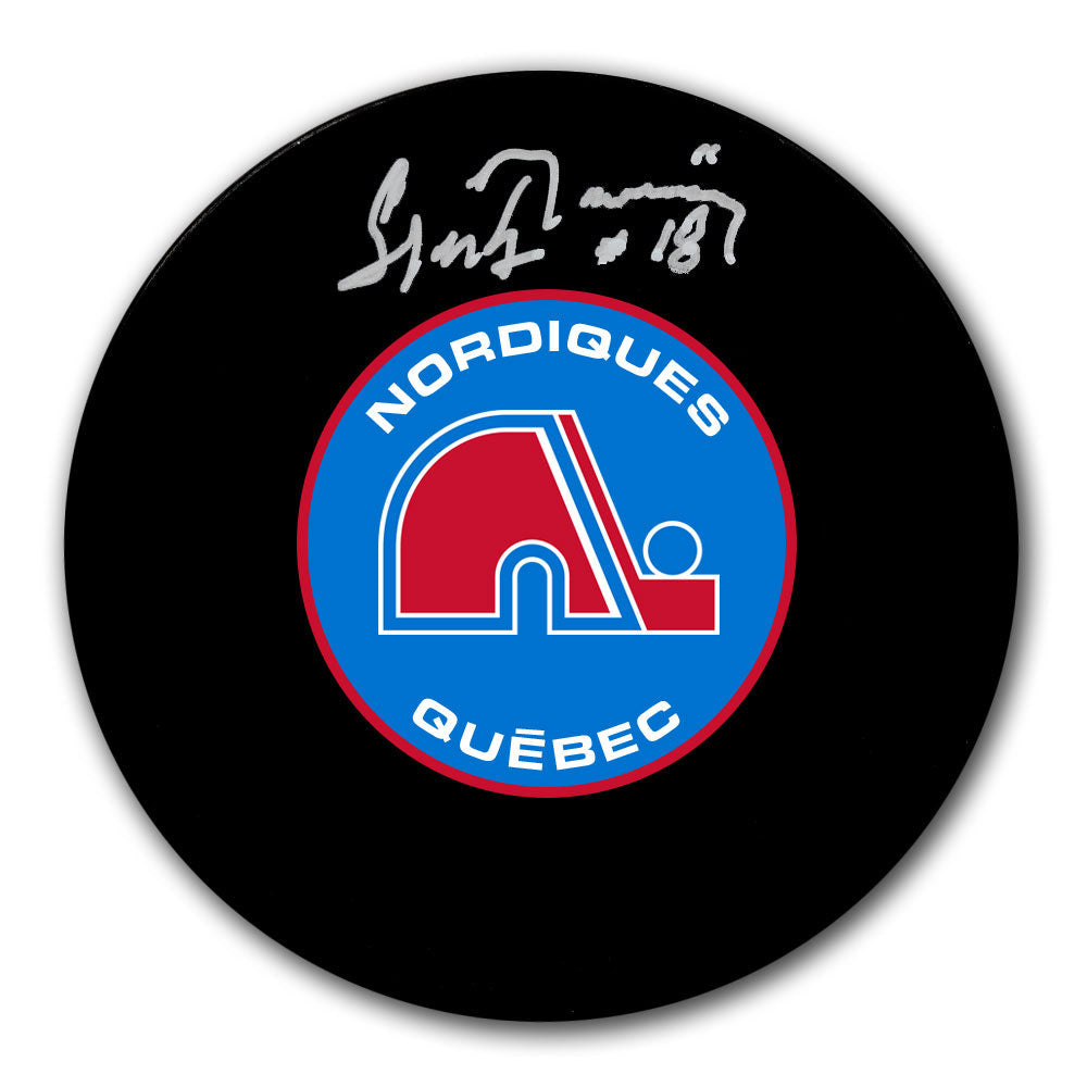 Rondelle autographiée des Nordiques de Québec de Marian Stastny