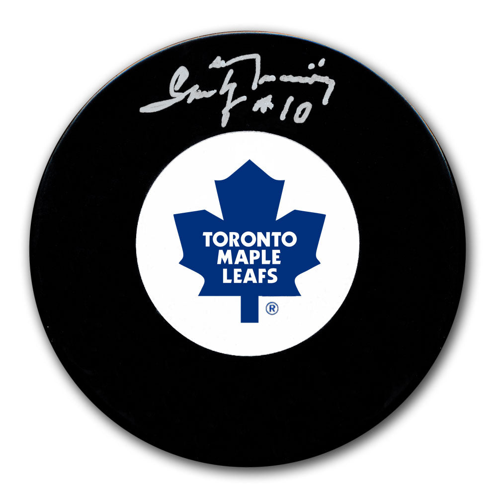 Rondelle autographiée des Maple Leafs de Toronto par Marian Stastny