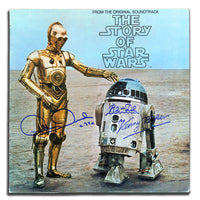 Anthony Daniels C3P0 Kenny Baker R2-D2 Signed Star Wars THE STORY OF STAR WARS Autographed Vinyl Album LP
