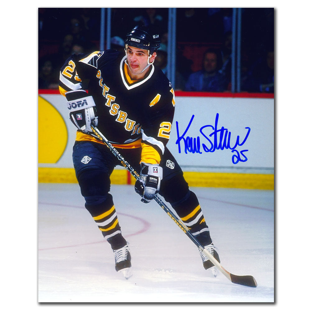 Kevin Stevens Pittsburgh Penguins RUSH Autographié 8x10