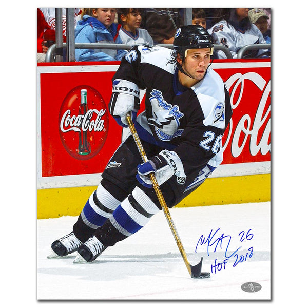 Martin St. Louis autographed Tampa Bay Lightning 16x20 photo with HOF 2018 inscription