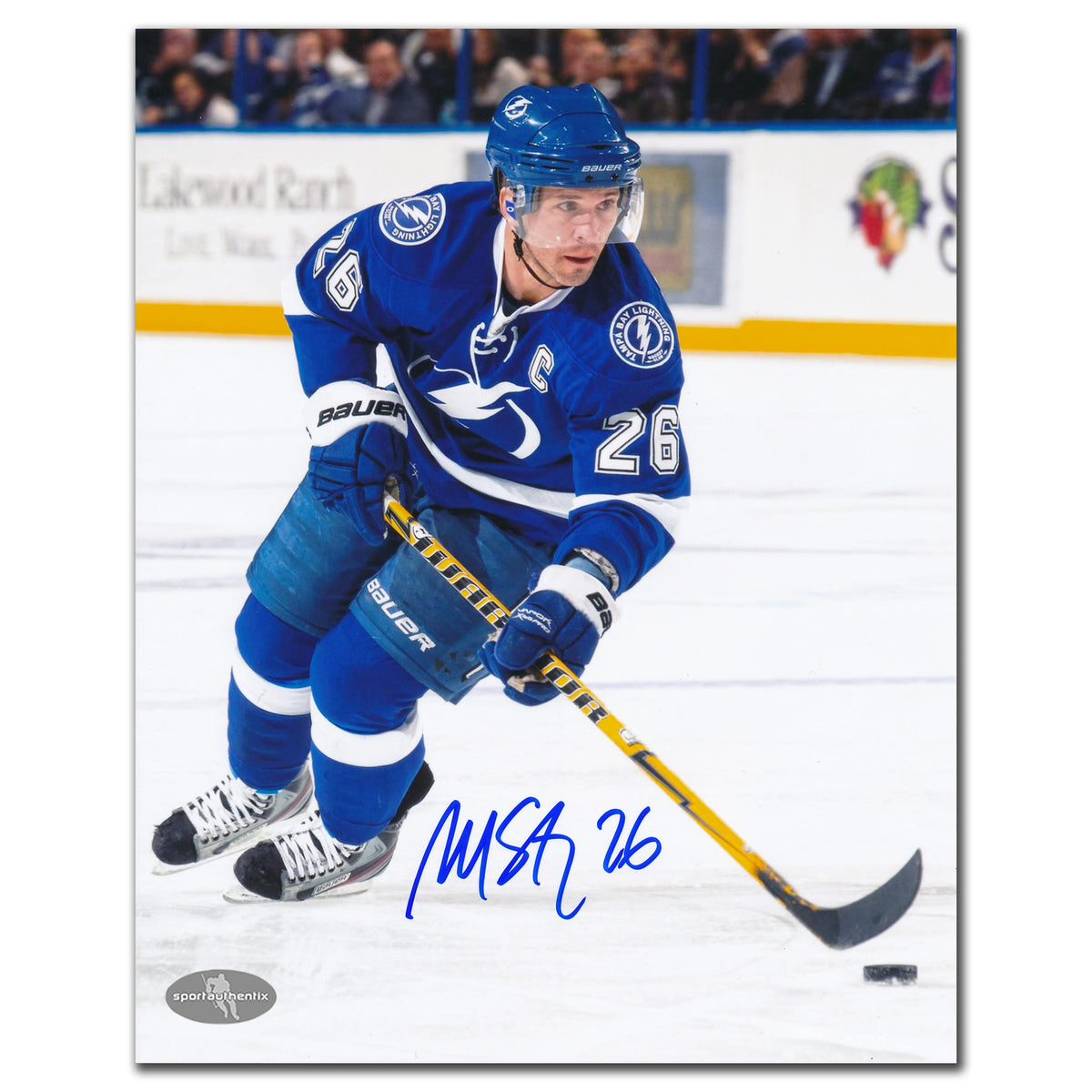 Martin St. Louis Tampa Bay Lightning Captain Autographed 8x10 - Sport Authentix Inc