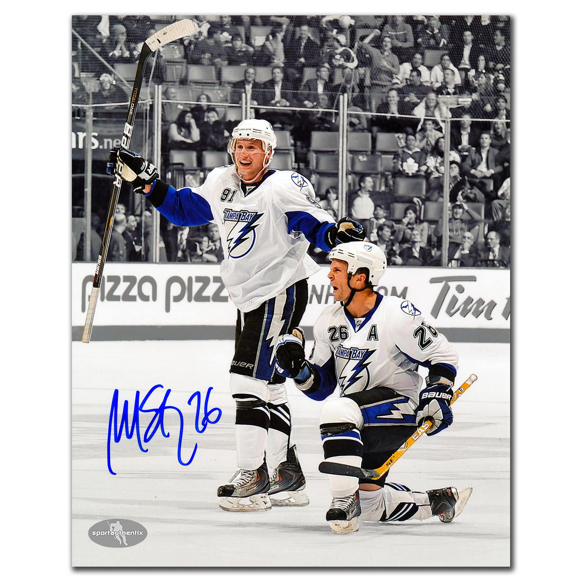 Martin St. Louis Tampa Bay Lightning Spotlight Autographed 8x10 - Sport Authentix Inc