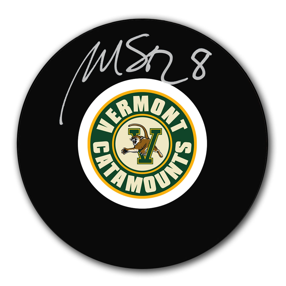 Martin St. Louis Vermont Catamounts Autographed Puck - Sport Authentix Inc