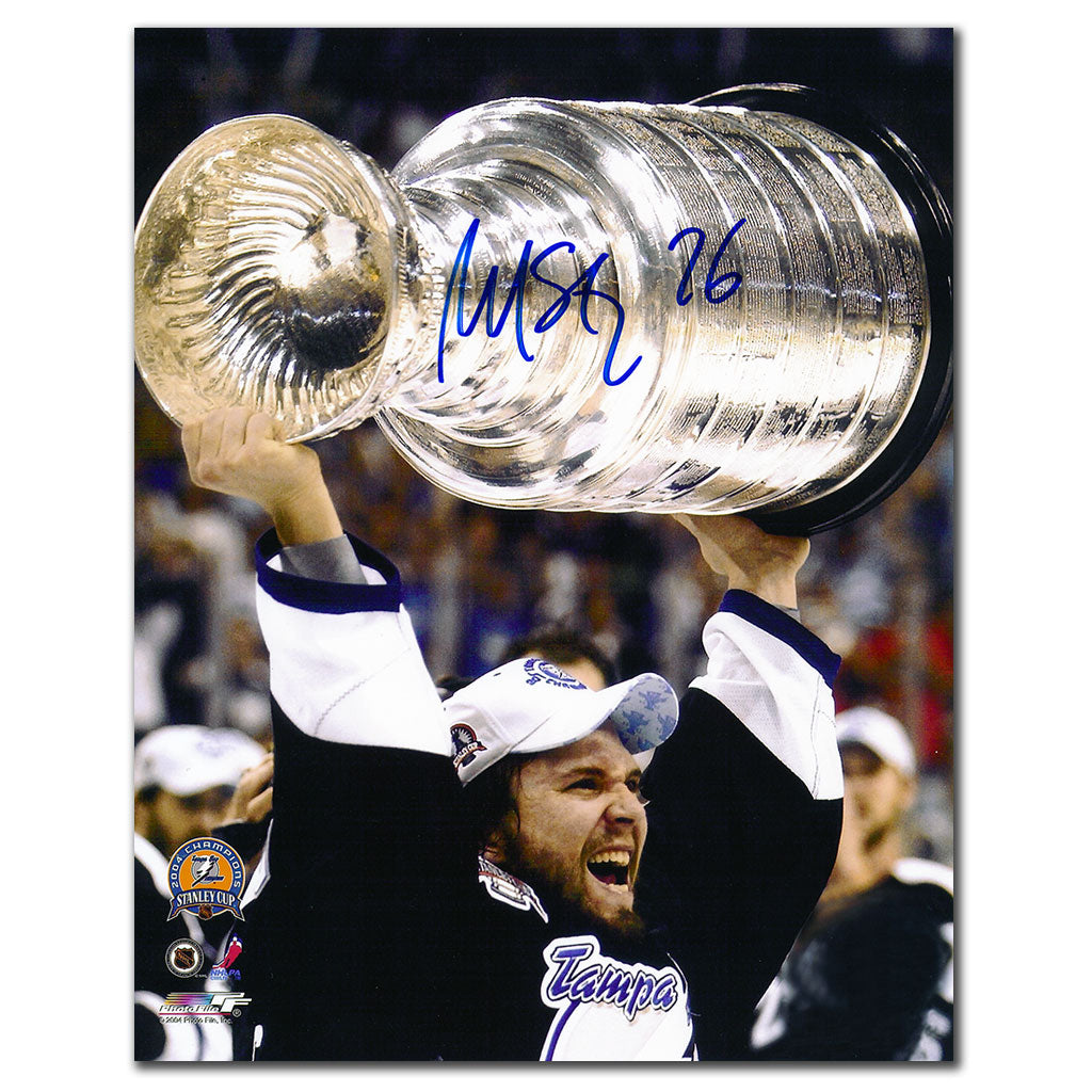Martin St. Louis Tampa Bay Lightning 2004 STANLEY CUP Autographed 8x10