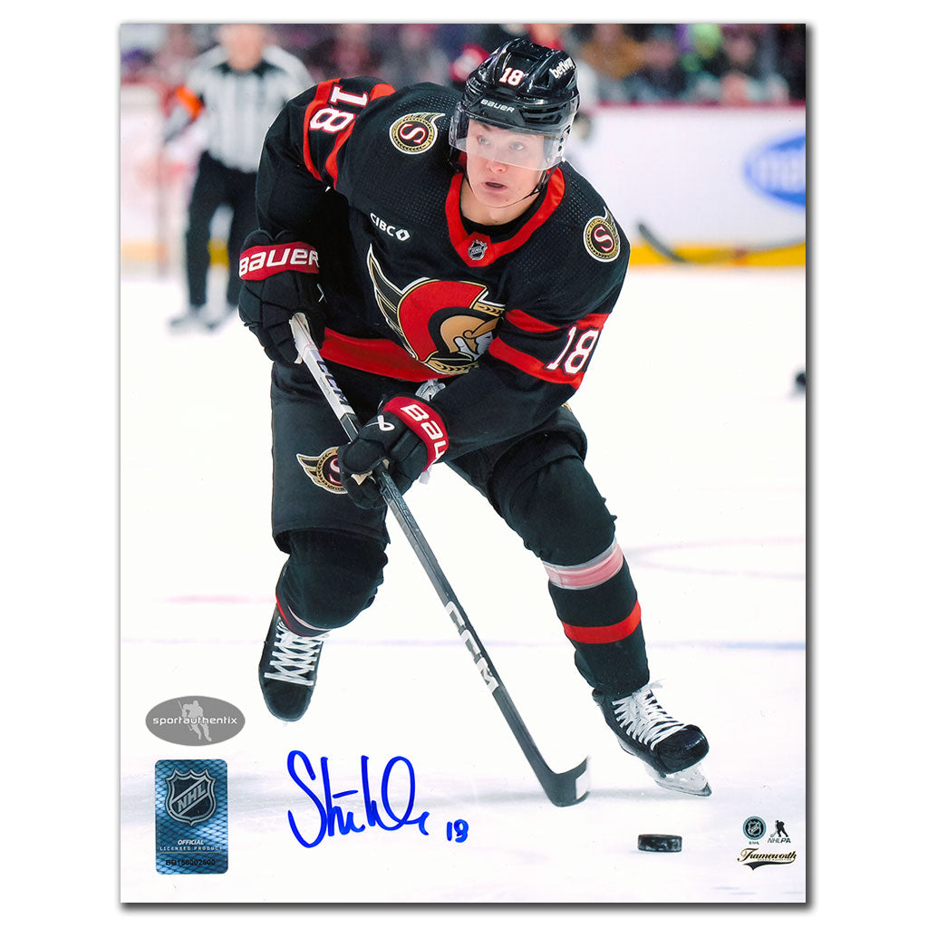 Tim Stutzle Sénateurs d'Ottawa RUSH 8x10 autographié