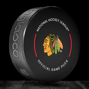 Brent Sutter Pre-Order Chicago Blackhawks Autographed Official Game Puck