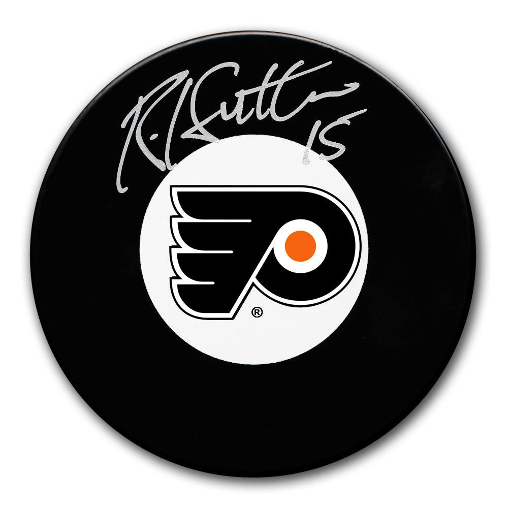 Rondelle autographiée par Rich Sutter des Flyers de Philadelphie