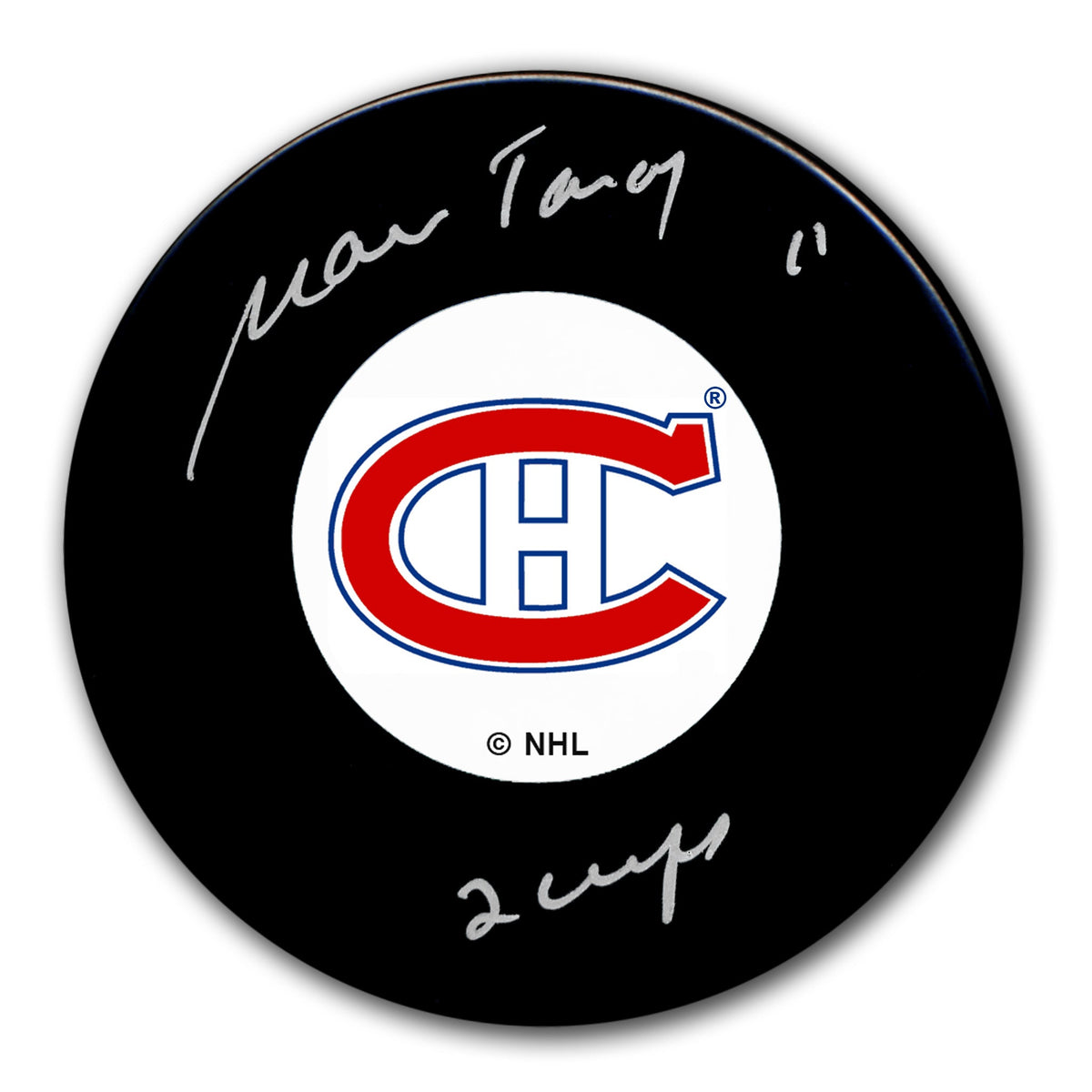 Marc Tardif Montreal Canadiens 2 Cups Original 6 Autographed Puck - Sport Authentix Inc