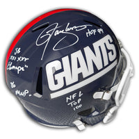 Lawrence Taylor signed New York Giants Riddell Speed replica helmet with HOF 99 and career inscriptions