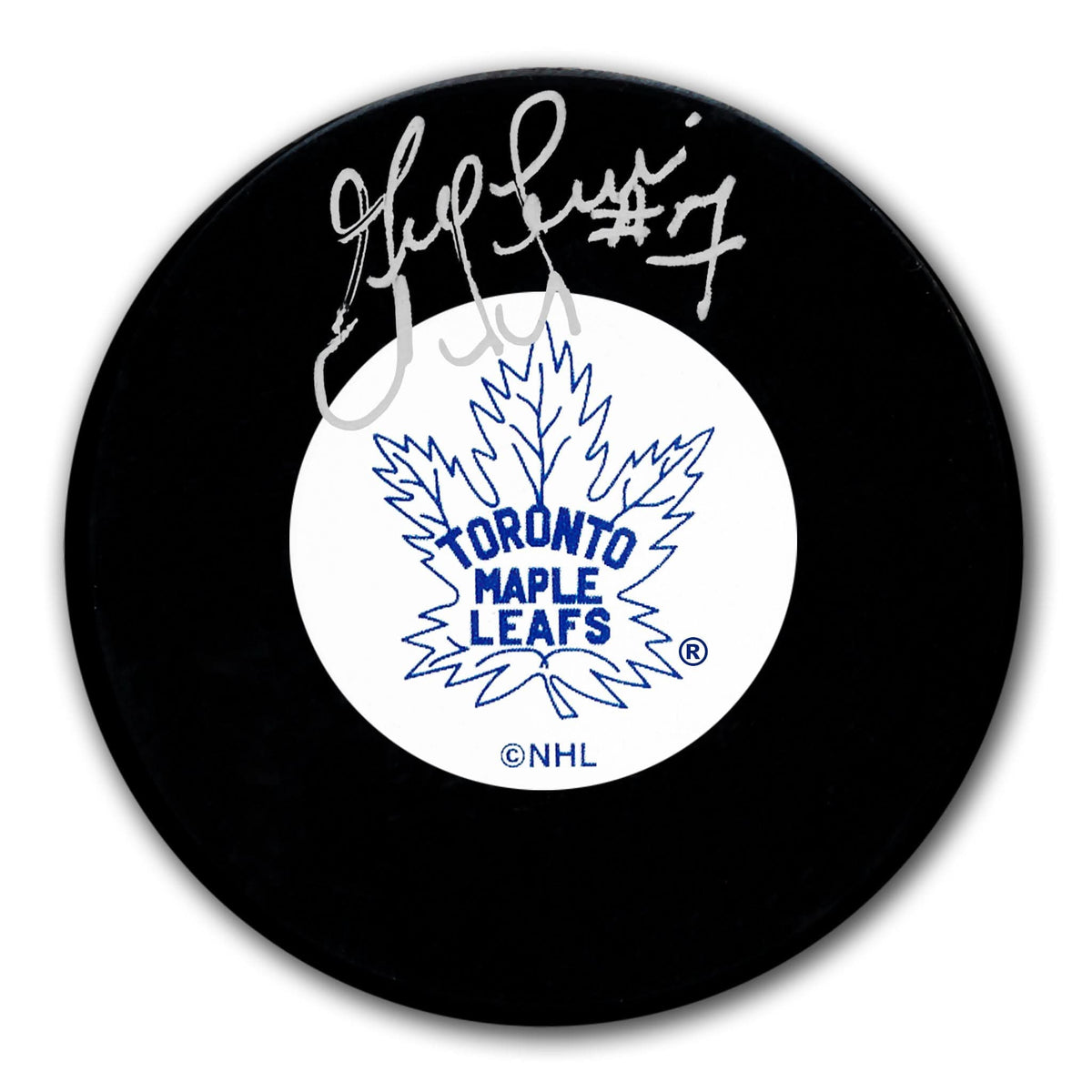 Authentic Greg Terrion Toronto Maple Leafs Original 6 Autographed Puck - SportAuthentix
