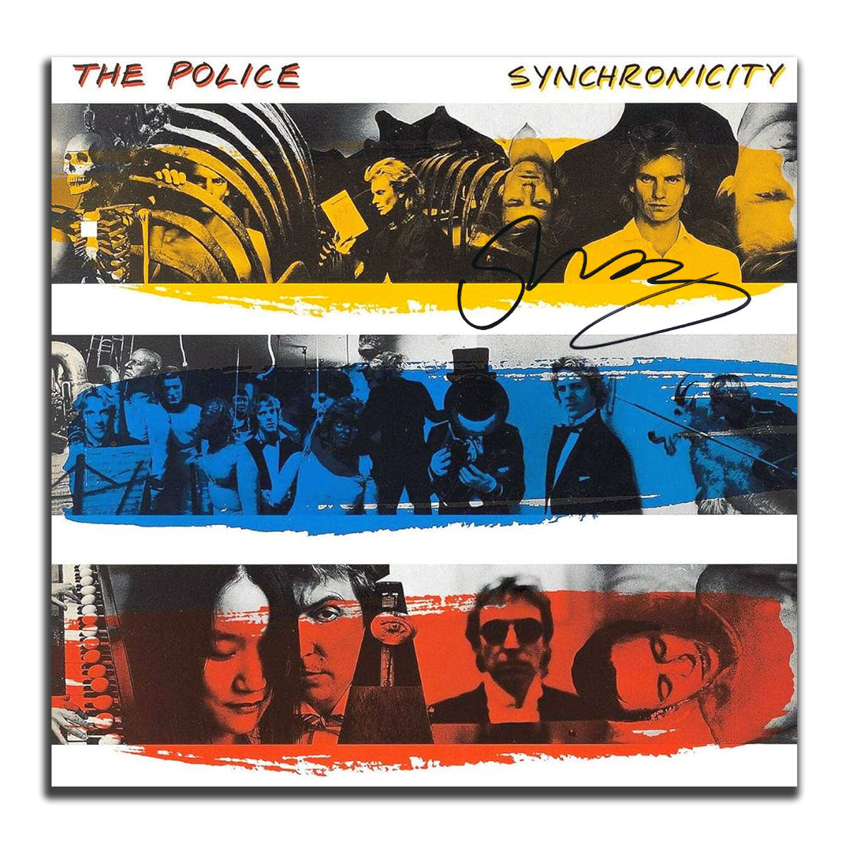 Sting a signé l'album vinyle autographié de The Police SYNCHRONICITY LP