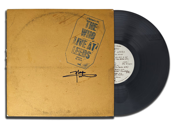Pete Townshend a signé l'album vinyle autographié The Who LIVE AT LEEDS LP JSA COA