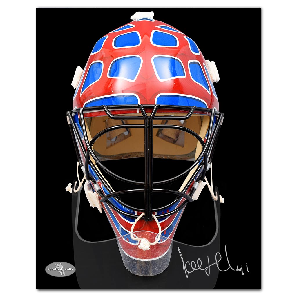 Jocelyn Thibault autographed Montreal Canadiens 8x10 goalie mask photo