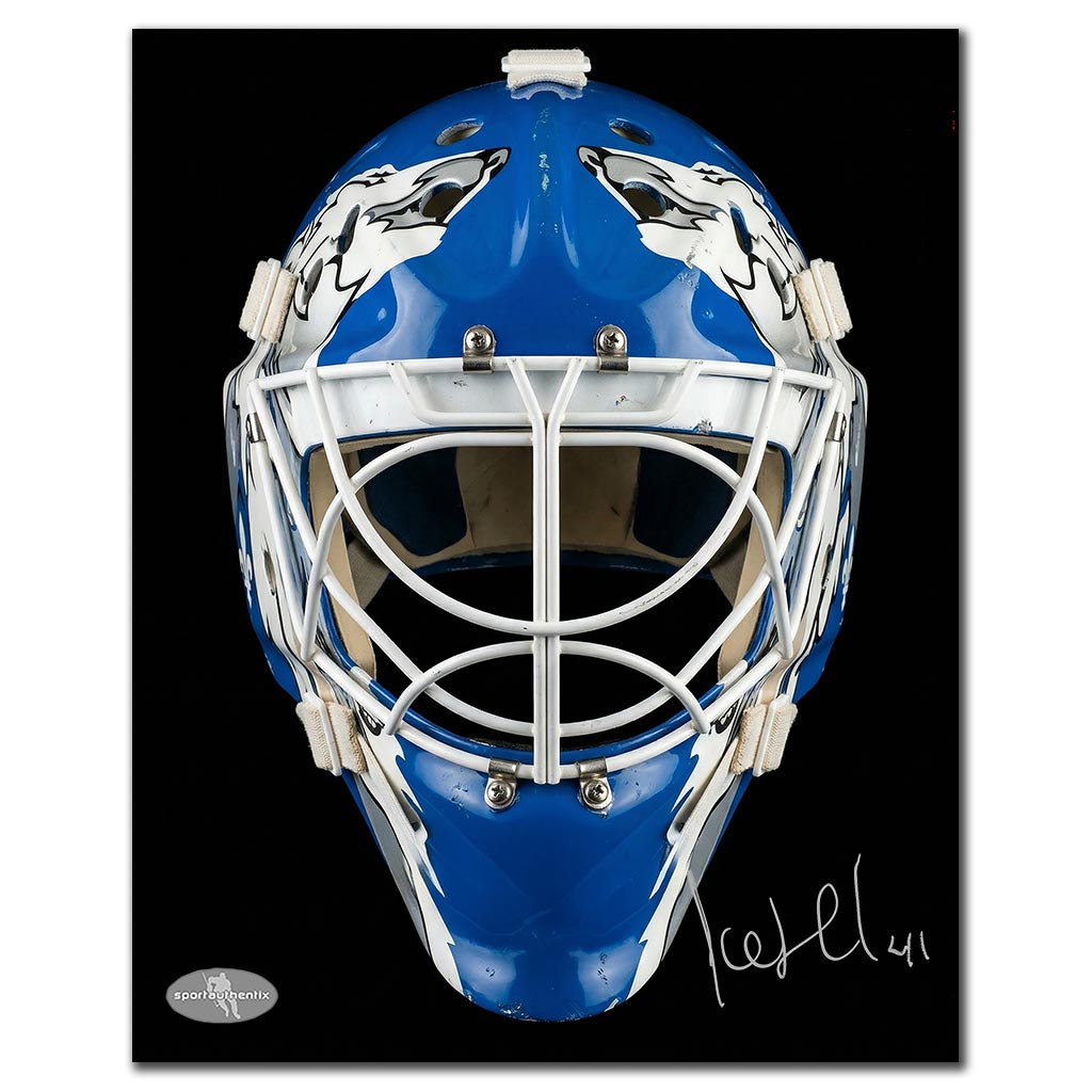 Jocelyn Thibault autographed Quebec Nordiques 8x10 goalie mask photo