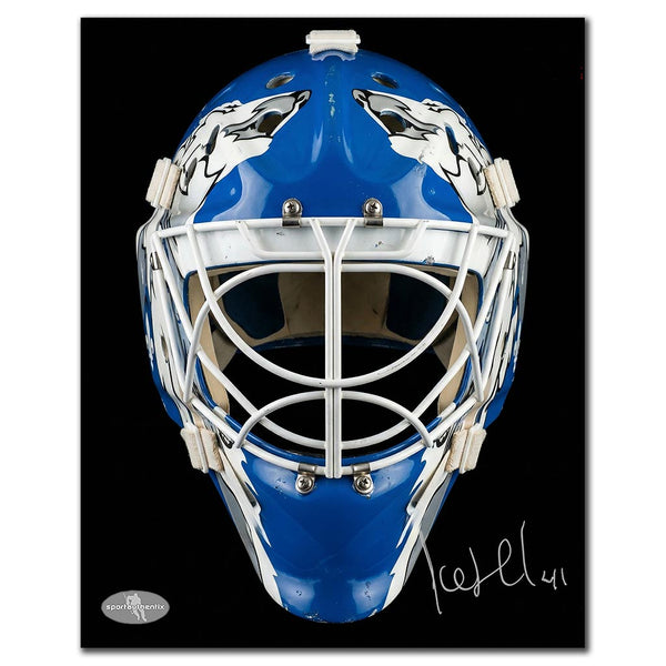 Jocelyn Thibault autographed Quebec Nordiques 8x10 goalie mask photo