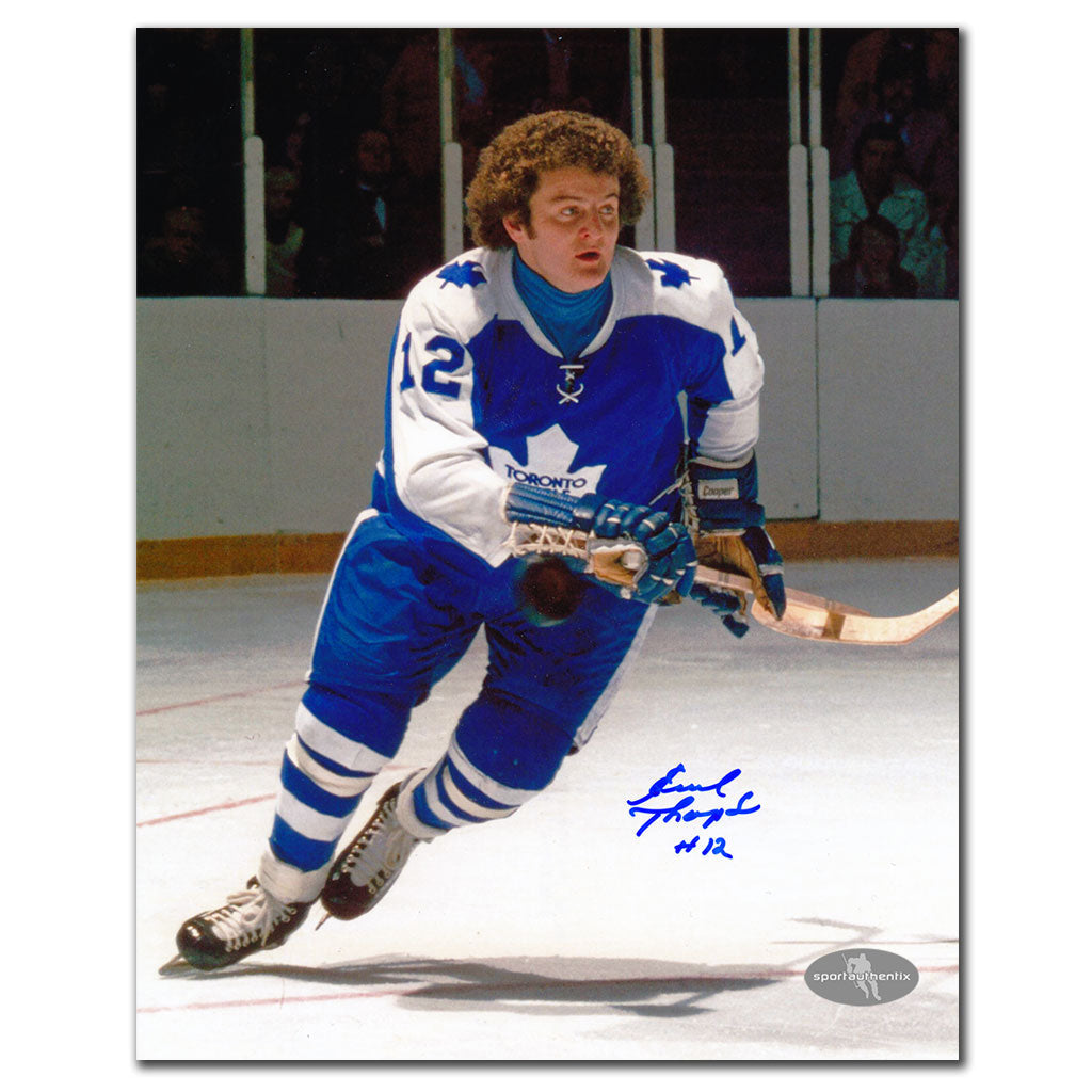 Errol Thompson Maple Leafs de Toronto dédicacé 8x10