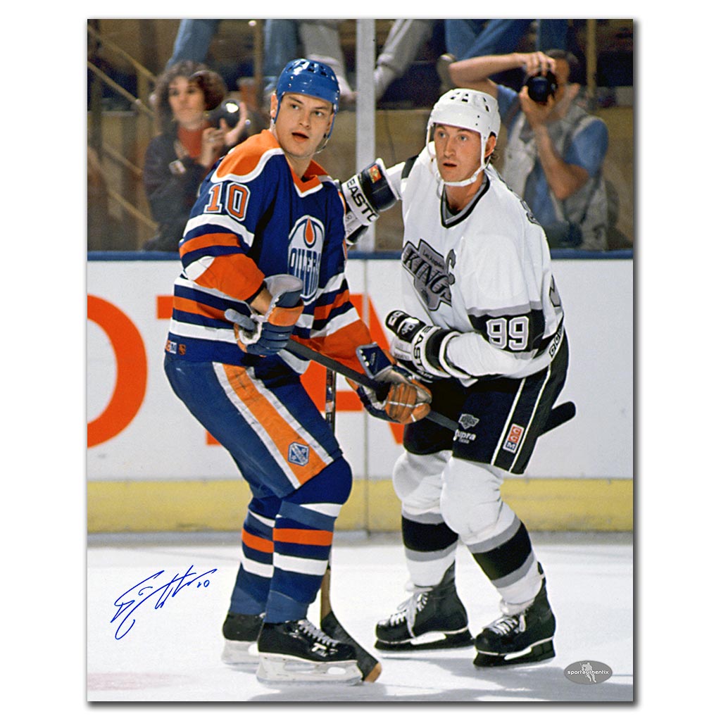 Esa Tikkanen autographed Edmonton Oilers 16x20 photo with Wayne Gretzky