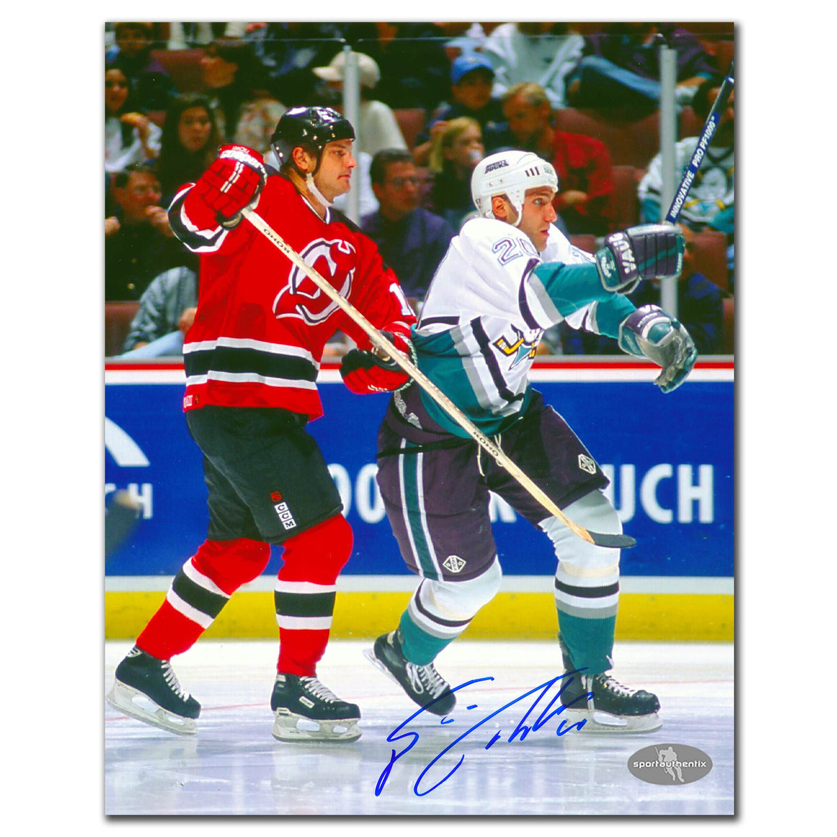 Esa Tikkanen New Jersey Devils Action Autographed 8x10 - Sport Authentix Inc