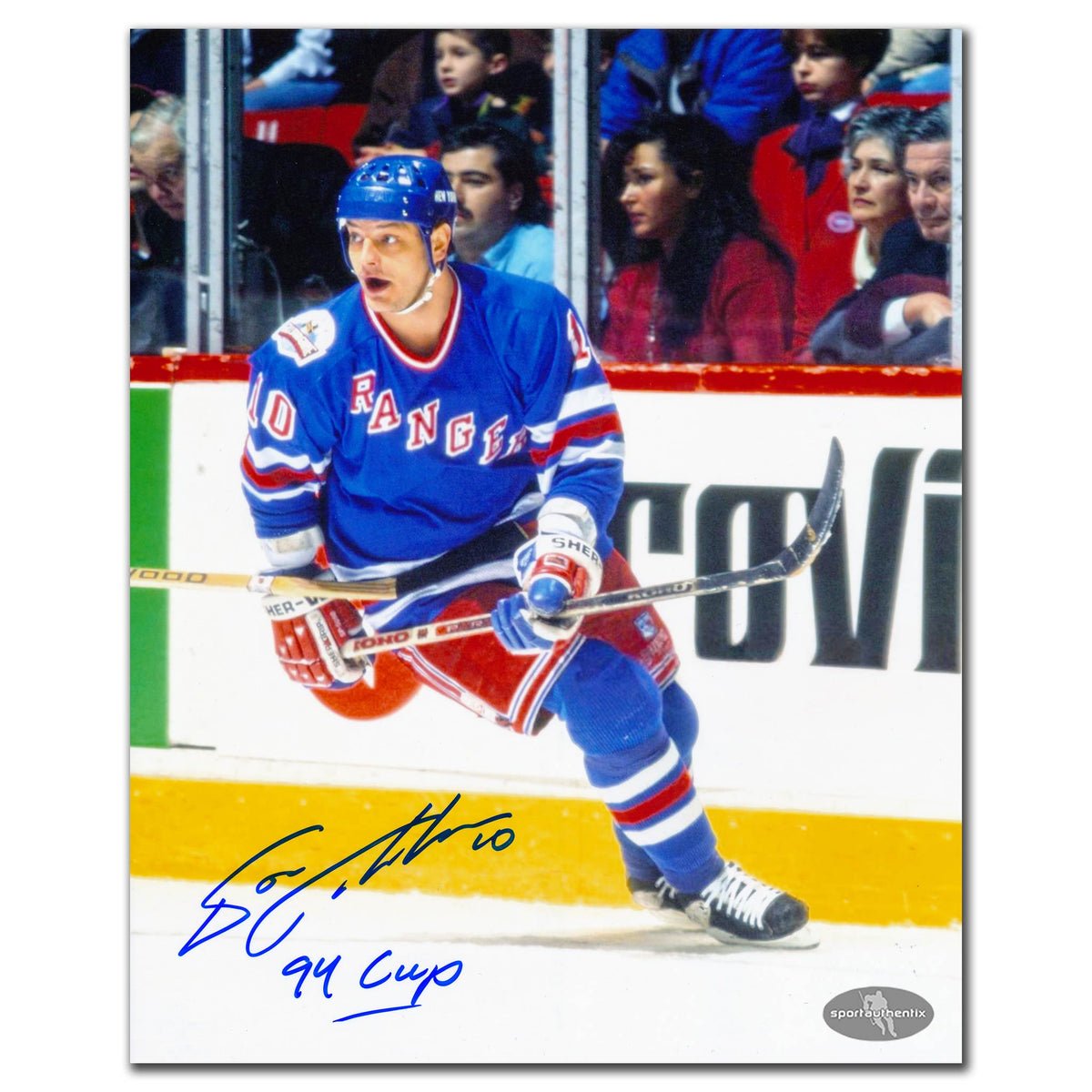 Esa Tikkanen New York Rangers Action Autographed 8x10 - Sport Authentix Inc