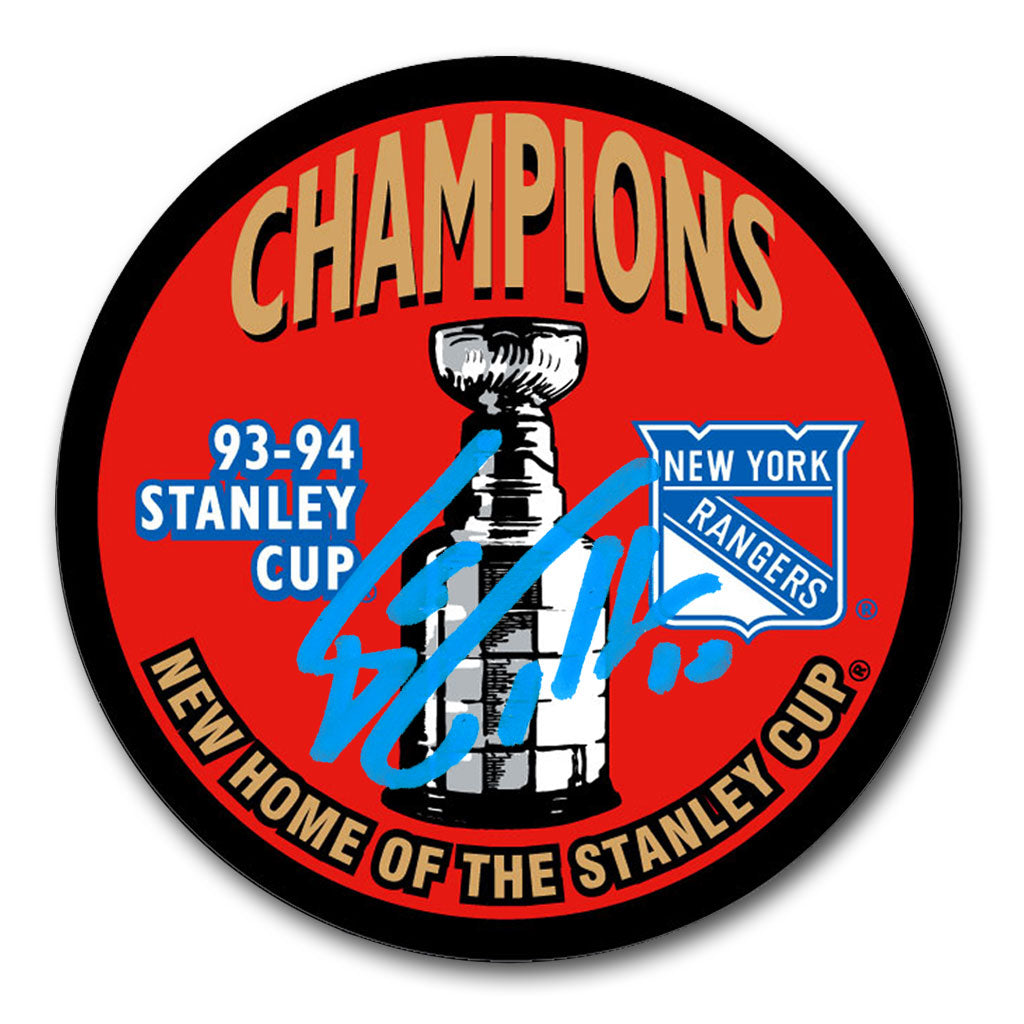 Esa Tikkanen autographed New York Rangers 1994 Stanley Cup Champions hockey puck