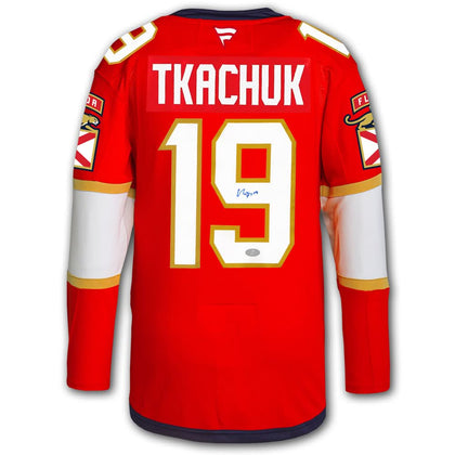 Matthew Tkachuk Florida Panthers Fanatics Premium Autographed Jersey—authentic signed jersey, perfect for memorabilia collections.