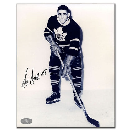 Sid Smith Toronto Maple Leafs 8x10 photo, signed in blue ink; authentic autographed collectible for dedicated Leafs fans.