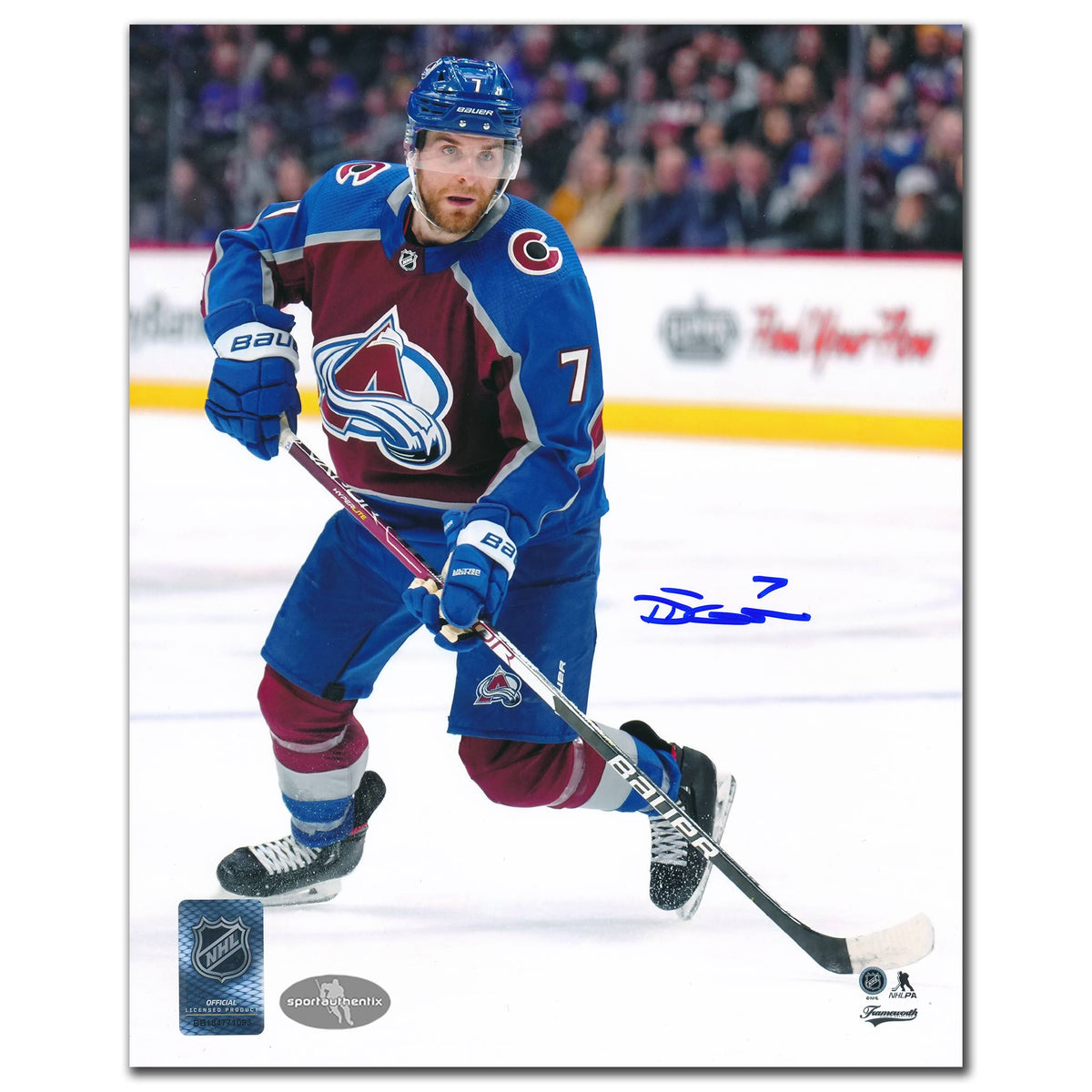 Devon Toews Colorado Avalanche Autographed 8x10 - Sport Authentix Inc