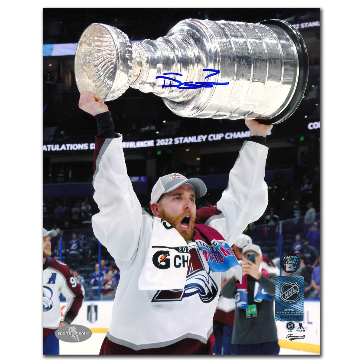 Devon Toews Avalanche 2022 Stanley Cup Autographed 8x10 - Sport Authentix Inc