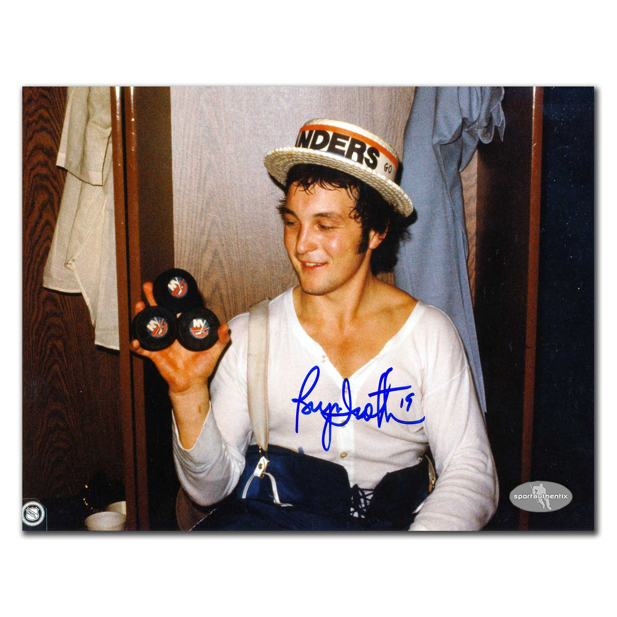 Bryan Trottier New York Islanders HAT TRICK Autographed 8x10 - Sport Authentix Inc