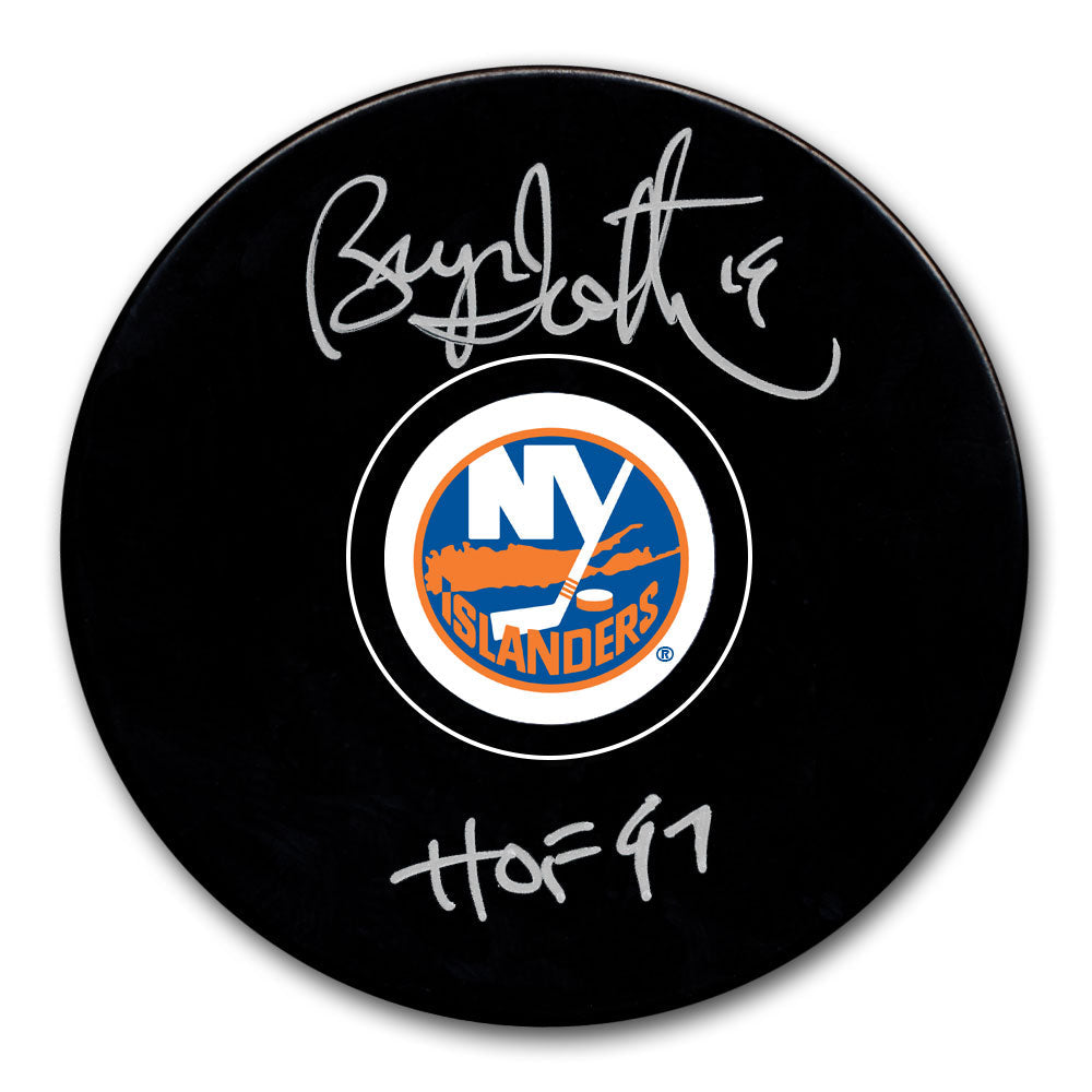 Bryan Trottier New York Islanders HOF Autographed Puck