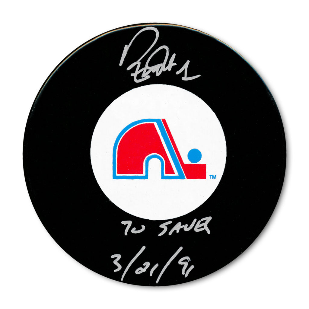 Ron Tugnutt Quebec Nordiques Autographed Puck