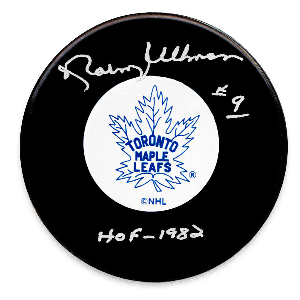 Rondelle autographiée HOF des Maple Leafs de Toronto Norm Ullman