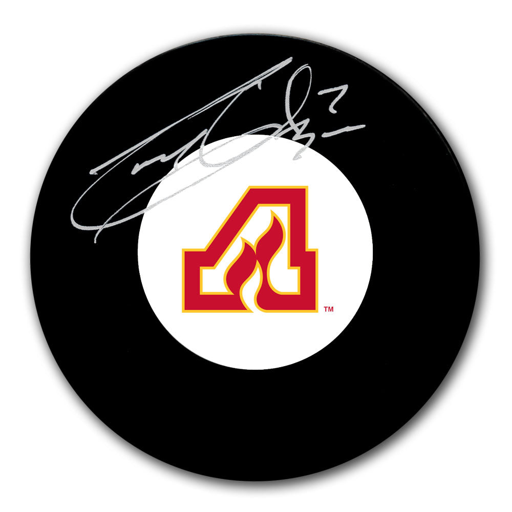 Garry Unger autographed Atlanta Flames hockey puck