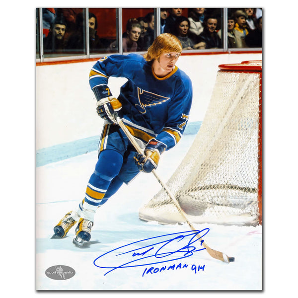 Authentic Garry Unger St. Louis Blues Ironman 914 Autographed 8x10 - SportAuthentix