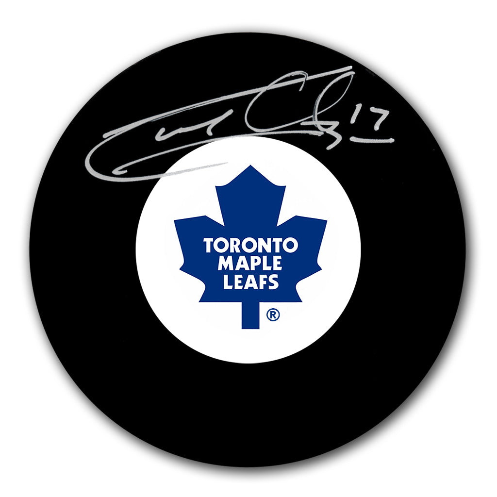 Garry Unger autographed Toronto Maple Leafs hockey puck