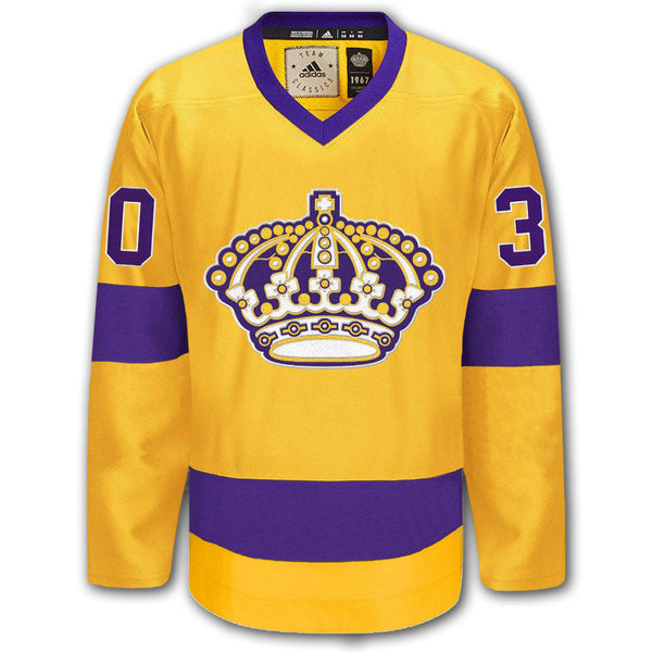 Rogie Vachon Los Angeles Kings STATS Adidas Pro Autographed Jersey
