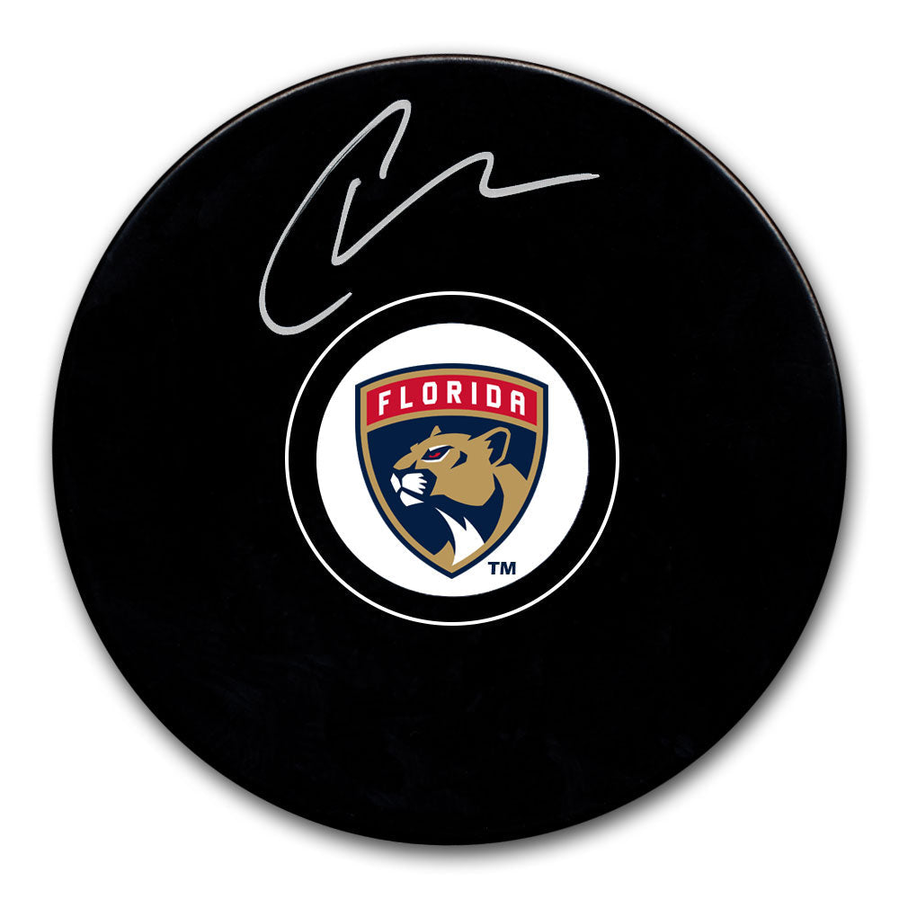 Carter Verhaeghe Florida Panthers Autographed Puck