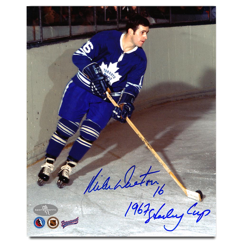 Mike Walton autographed Toronto Maple Leafs 8x10 photo with 1967 Stanley Cup inscription