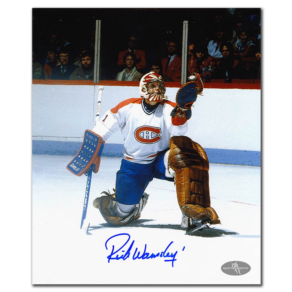 Rick Wamsley autographed Montreal Canadiens 8x10 photo glove save